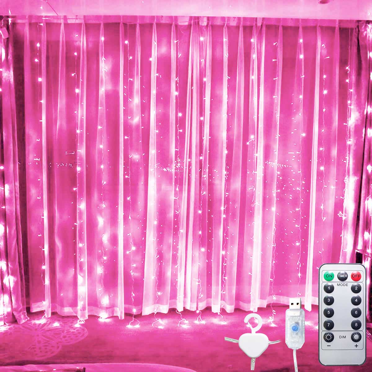 3m 100/200/300LED Curtain String Light Garland Wedding Party Decorations Table Bachelorette Birthday Ramadan Easter Home Festoon TIKIJTRONICS