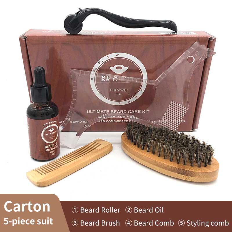 4 Pcs/Set Beard Growth Kit Men's Beard Growth Oil Nourishing Enhancer Beard Oil Beard Care With Comb Beard Roller Beard Oil - Premium 0 from TIKIJTRONICS - Just $16.24! Shop now at TIKIJTRONICS