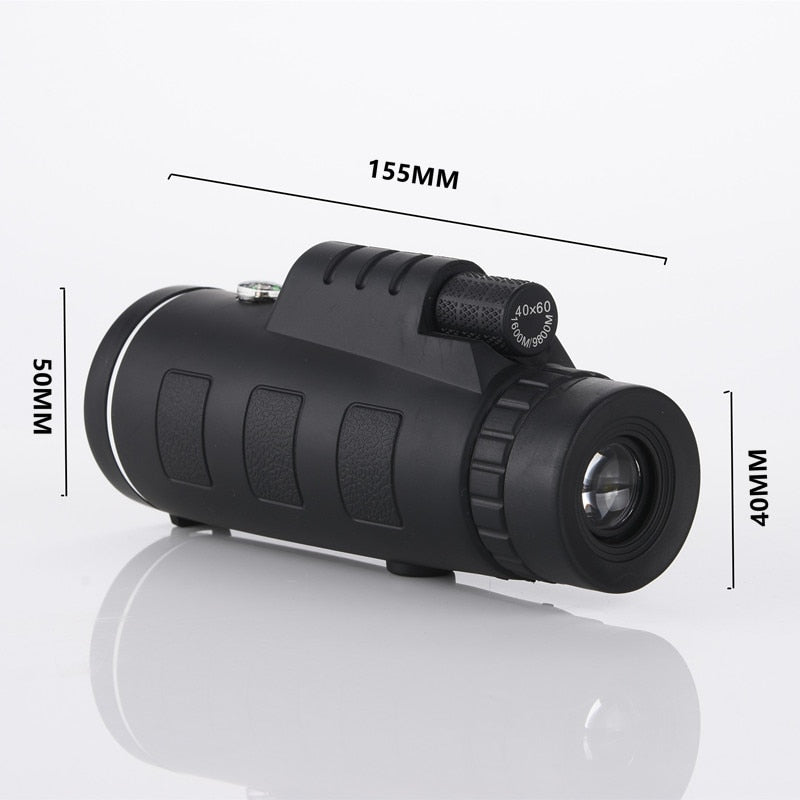 40X60 Zoom Monocular Telescope Clear Weak Night Vision Pocket Telescope With Smart Phone Holder For Camping Scope Binoculars - TIKIJTRONICS # 0