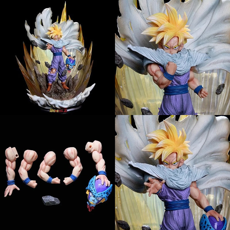 42cm Anime Dragon Ball Figure Super Saiyan Son Gohan PVC Action Figure with Light Effect Collection Desktop Statue Toys Gifts - TIKIJTRONICS # 0