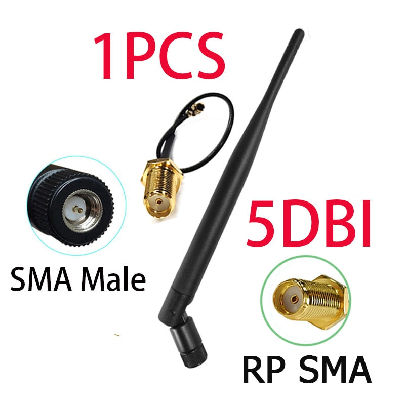 433MHz Antenna LORA LORAWAN 5dbi SMA Male Connector 433 IOT antena waterproof directional antenne 21cm RP-SMA/u.FL Pigtail Cable TIKIJTRONICS