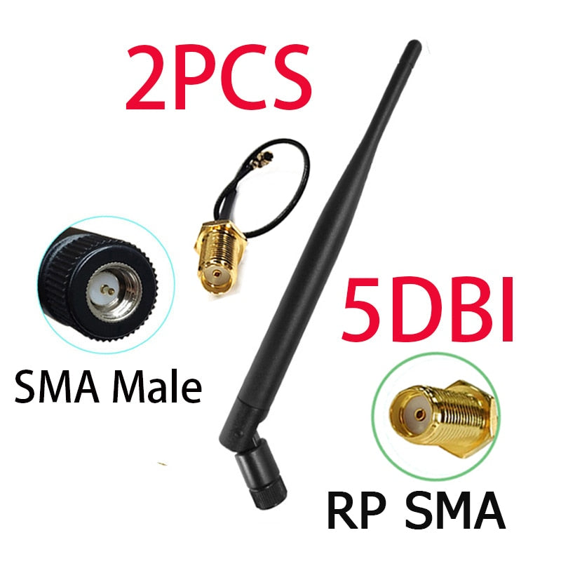 433MHz Antenna LORA LORAWAN 5dbi SMA Male Connector 433 IOT antena waterproof directional antenne 21cm RP-SMA/u.FL Pigtail Cable TIKIJTRONICS