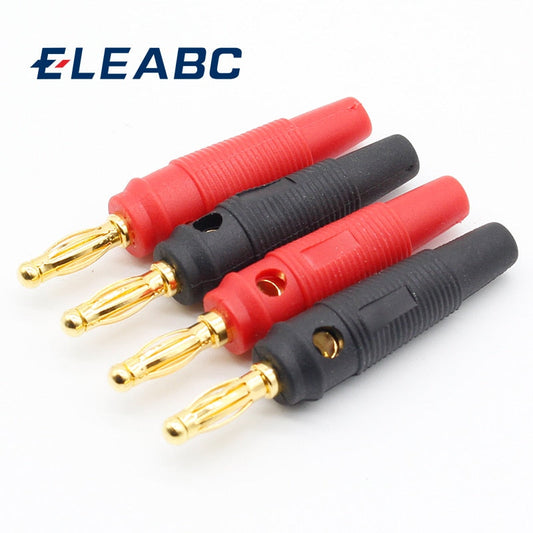 4pcs New 4mm Plugs pure copper Gold Plated Musical Speaker Cable Wire Pin Banana Plug Connectors - TIKIJTRONICS 0 SPECIFICATIONSOrigin: Mainland ChinaModel Number: 4mmCertification: CEBrand Name: ELEABC TIKIJTRONICS  (Store description)