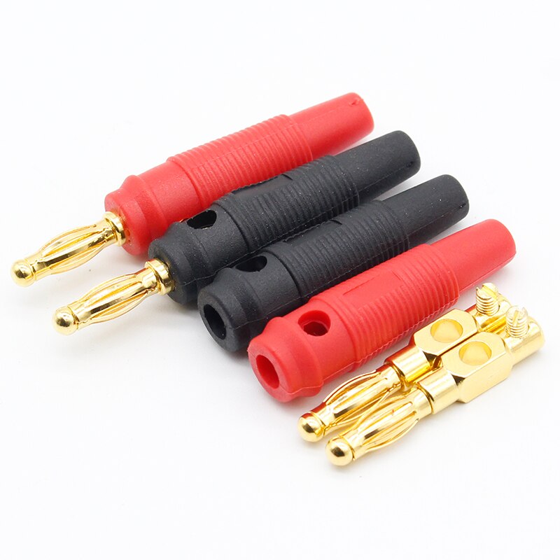 4pcs New 4mm Plugs pure copper Gold Plated Musical Speaker Cable Wire Pin Banana Plug Connectors - TIKIJTRONICS 0 SPECIFICATIONSOrigin: Mainland ChinaModel Number: 4mmCertification: CEBrand Name: ELEABC TIKIJTRONICS  (Store description)