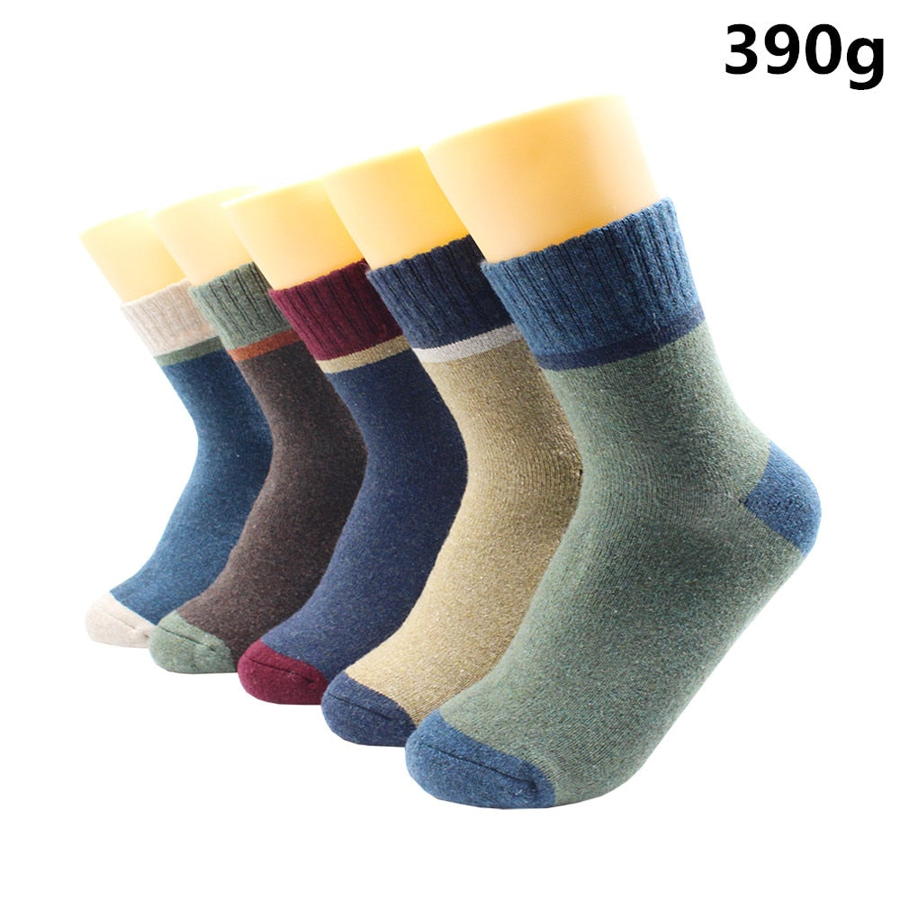 5 Pairs Winter Warmer Women Thicken Thermal Wool Cashmere Snow Socks Fashion Casual Euramerican National Wool Socks for Women - Premium 0 from TIKIJTRONICS - Just $10.01! Shop now at TIKIJTRONICS