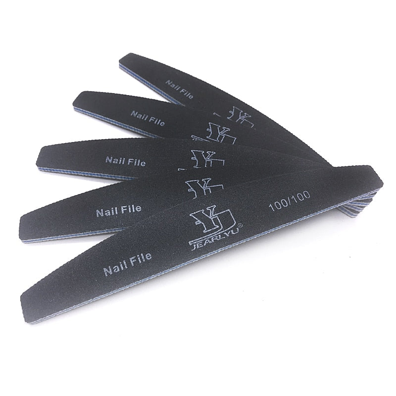 5 Pcs/Lot Nagelvijl 80 100 150 180 240 Grit Nail File Moon Style Nail Polish File Set Limes A Ongles Professional Nails Files - Premium 0 from TIKIJTRONICS - Just $2.52! Shop now at TIKIJTRONICS