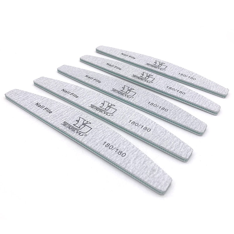 5 Pcs/Lot Nagelvijl 80 100 150 180 240 Grit Nail File Moon Style Nail Polish File Set Limes A Ongles Professional Nails Files - Premium 0 from TIKIJTRONICS - Just $2.52! Shop now at TIKIJTRONICS