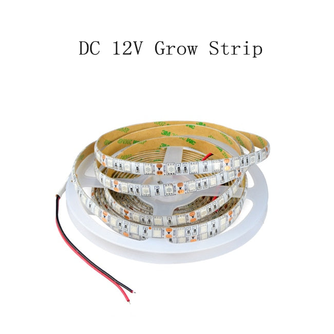 5V 12V 220V  LED Grow Light Full Spectrum waterproof LED Strip 5050 60LEDs Phyto Lamps For Greenhouse Hydroponic Plant Growing - TIKIJTRONICS # 0