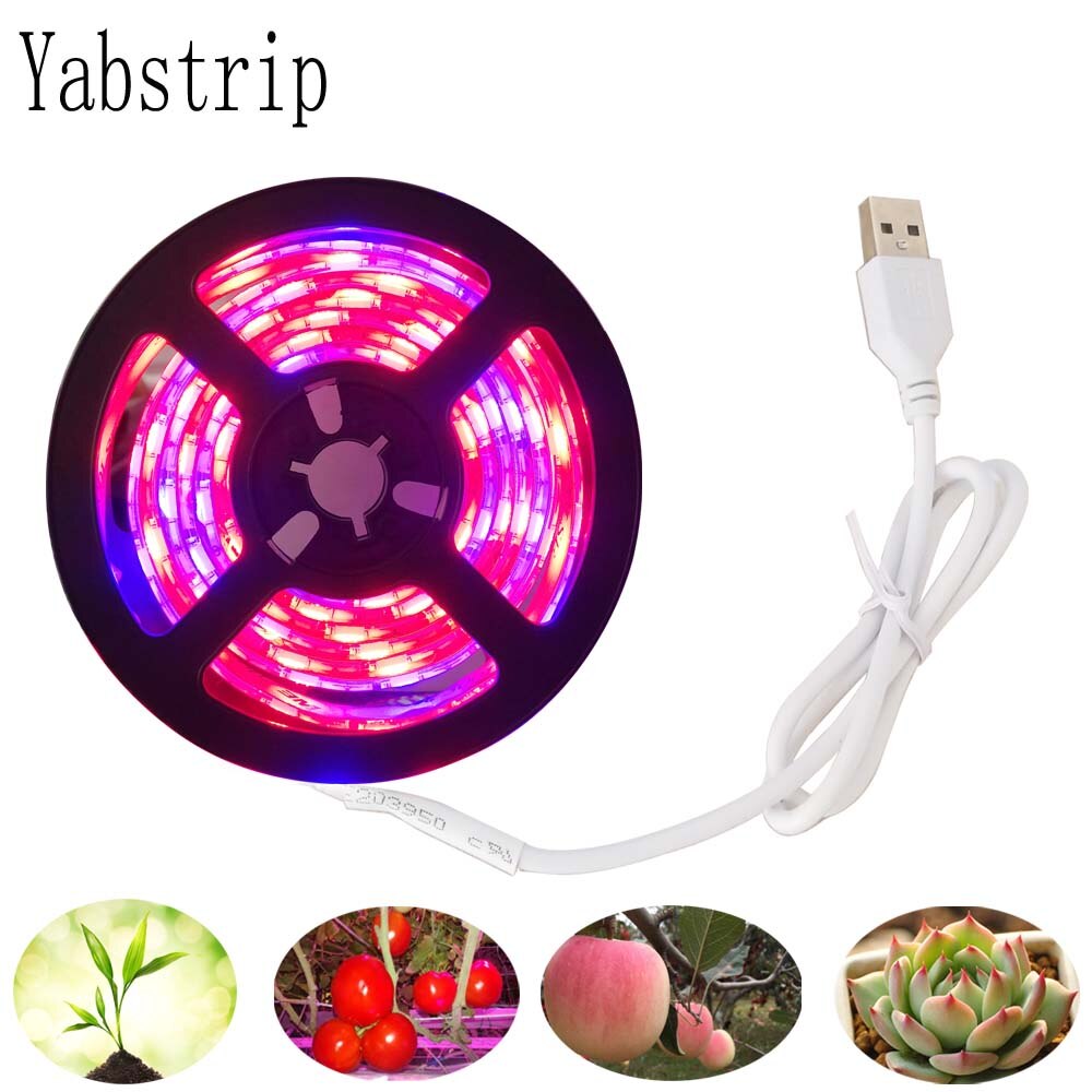 5V 12V 220V  LED Grow Light Full Spectrum waterproof LED Strip 5050 60LEDs Phyto Lamps For Greenhouse Hydroponic Plant Growing - TIKIJTRONICS # 0