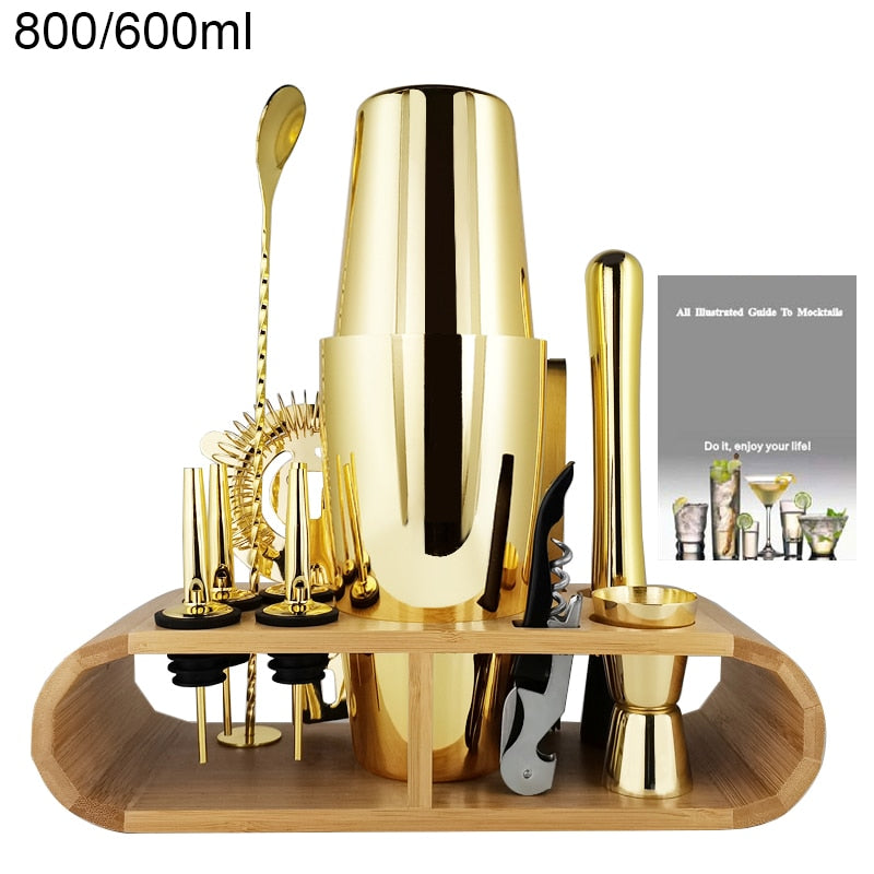 750ml/600ml Stainless Steel Bar Cocktail Shaker Set Barware Tools Shaker Sets with Wooden Rack - TIKIJTRONICS 0 SPECIFICATIONSType: Bar ToolsShaker Capacity: 750ml or 550mlOrigin: Mainland ChinaModel Number: 3162Metal Type: Stainless SteelMaterial: MetalJigger Capacity: 15/30mlItem Name: Stainless Steel Cocktail ShakerFeature: Eco-FriendlyDiameter: 5-10cmCertification: LFGBBrand Name: BROTHERNEMCOBar Tools Type: Cocktail Shakers TIKIJTRONICS  (Store description)