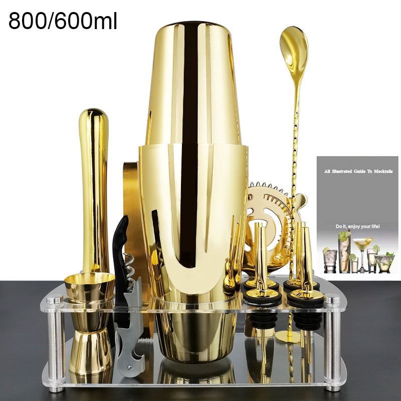 750ml/600ml Stainless Steel Bar Cocktail Shaker Set Barware Tools Shaker Sets with Wooden Rack - TIKIJTRONICS 0 SPECIFICATIONSType: Bar ToolsShaker Capacity: 750ml or 550mlOrigin: Mainland ChinaModel Number: 3162Metal Type: Stainless SteelMaterial: MetalJigger Capacity: 15/30mlItem Name: Stainless Steel Cocktail ShakerFeature: Eco-FriendlyDiameter: 5-10cmCertification: LFGBBrand Name: BROTHERNEMCOBar Tools Type: Cocktail Shakers TIKIJTRONICS  (Store description)