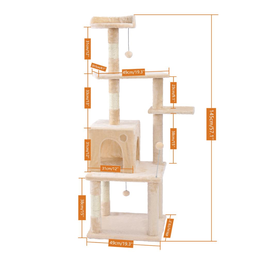 9 Kinds Domestic Delivery Cat Tree House Tower Condo Cat Scratching Post for Indoor Kitten Jumping Toy with Ladder Playing Tree - TIKIJTRONICS 0 SPECIFICATIONSWarehouse: Canada/USA/EU/RussiaType: catsType: Cat Tree Cando/Cat ToysSKU: AMT0005,AMT0012GY,AMT0014GY,AWJ0420,AMT0032NBOrigin: Mainland ChinaNo. of Tiers: Four LayersMaterial: WoodKind: Cat kittenItem Type: cat treesColor: Gray/BeigeCN: ZhejiangBrand Name: PAWZ Road TIKIJTRONICS  (Store description)