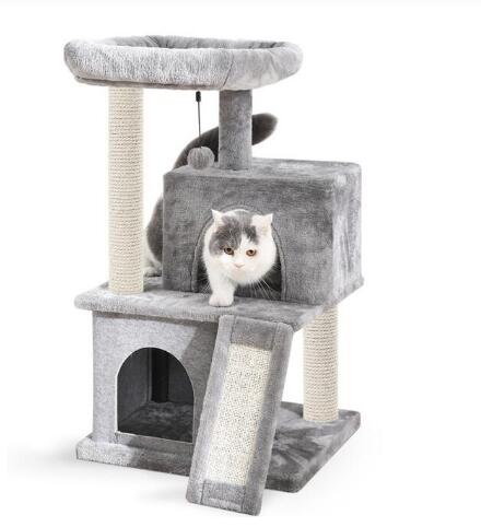 9 Kinds Domestic Delivery Cat Tree House Tower Condo Cat Scratching Post for Indoor Kitten Jumping Toy with Ladder Playing Tree - TIKIJTRONICS 0 SPECIFICATIONSWarehouse: Canada/USA/EU/RussiaType: catsType: Cat Tree Cando/Cat ToysSKU: AMT0005,AMT0012GY,AMT0014GY,AWJ0420,AMT0032NBOrigin: Mainland ChinaNo. of Tiers: Four LayersMaterial: WoodKind: Cat kittenItem Type: cat treesColor: Gray/BeigeCN: ZhejiangBrand Name: PAWZ Road TIKIJTRONICS  (Store description)