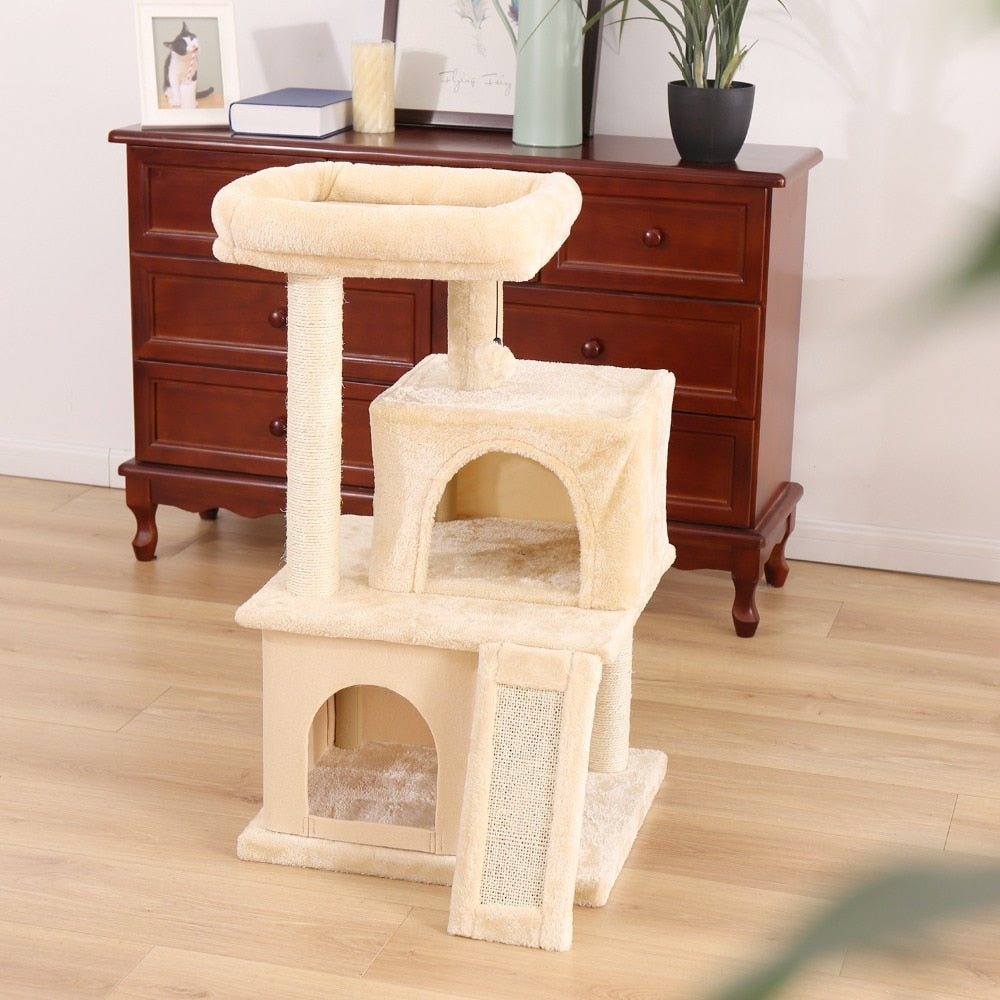 9 Kinds Domestic Delivery Cat Tree House Tower Condo Cat Scratching Post for Indoor Kitten Jumping Toy with Ladder Playing Tree - TIKIJTRONICS 0 SPECIFICATIONSWarehouse: Canada/USA/EU/RussiaType: catsType: Cat Tree Cando/Cat ToysSKU: AMT0005,AMT0012GY,AMT0014GY,AWJ0420,AMT0032NBOrigin: Mainland ChinaNo. of Tiers: Four LayersMaterial: WoodKind: Cat kittenItem Type: cat treesColor: Gray/BeigeCN: ZhejiangBrand Name: PAWZ Road TIKIJTRONICS  (Store description)