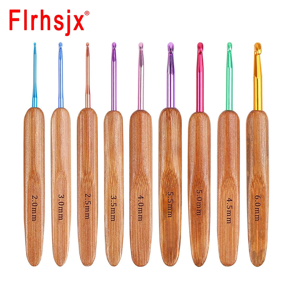 9pcs/Set 2mm-6mm Bamboo Knitting Needles Set Multicolor Knitting Hooks Set DIY Crochet Hooks Needles For Yarn Handle - TIKIJTRONICS 0 SPECIFICATIONSUse: KnittingType of Wholesale: noType: Knitting NeedleStyle: Sewing Needles ToolSize: 2-6mmSet Type: YESPacking: 9pcs/setOrigin: Mainland ChinaMaterial: Wood+metalLength: 14cmItem name: Crochet Hooks SetFeature: Knitting NeedlesBrand Name: FLRHSJX TIKIJTRONICS  (Store description)