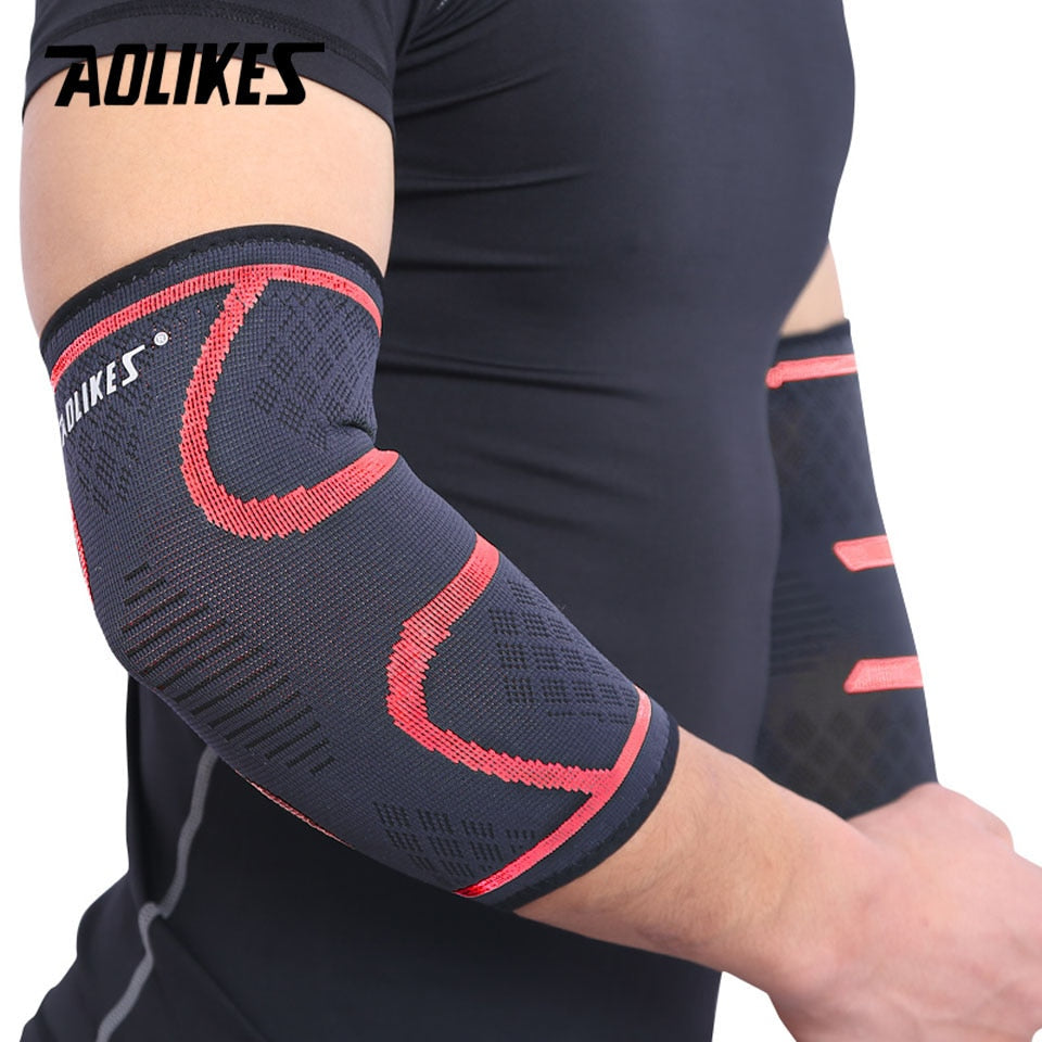 AOLIKES 1PCS Breathable Elbow Support Basketball Football Sports Safety Volleyball Elbow Pad Elastic Elbow Supporter - TIKIJTRONICS # 0