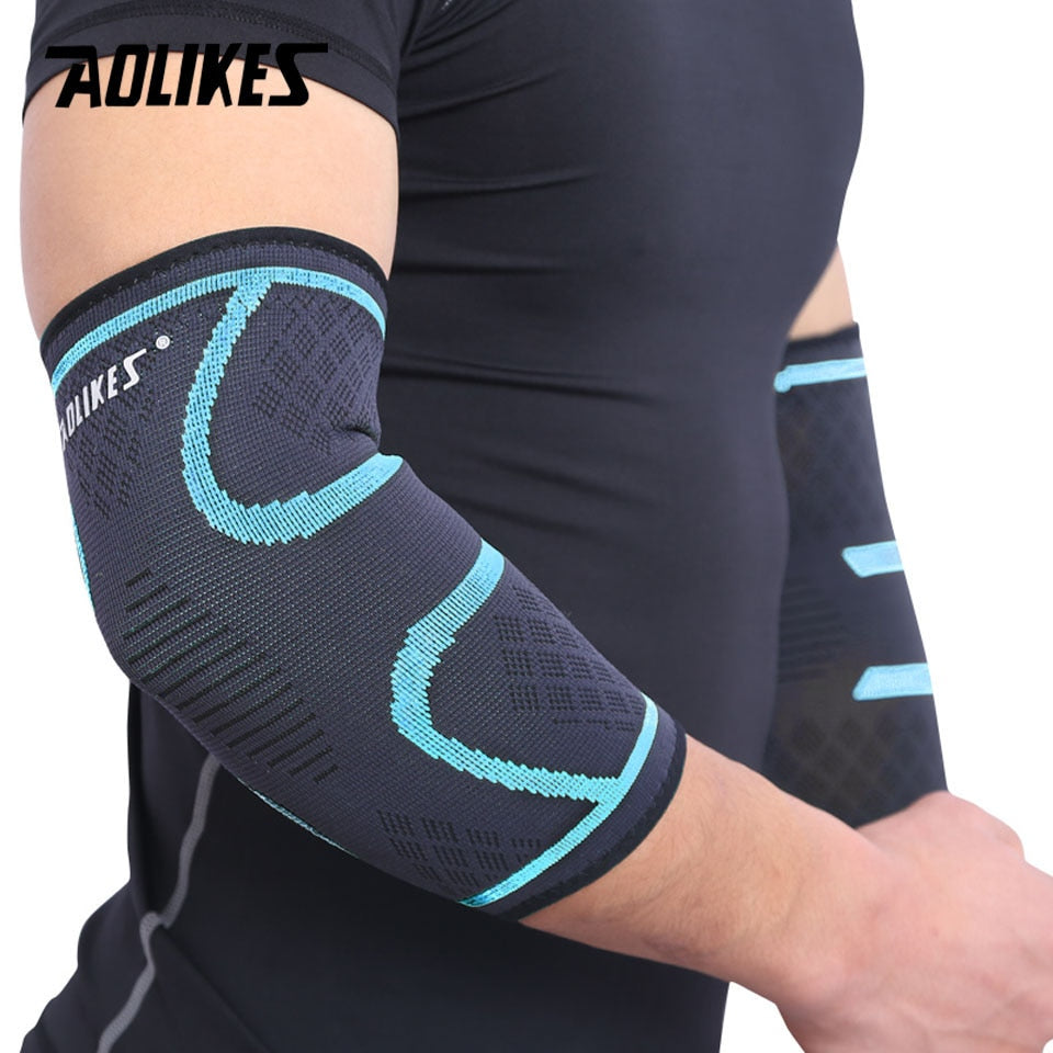 AOLIKES 1PCS Breathable Elbow Support Basketball Football Sports Safety Volleyball Elbow Pad Elastic Elbow Supporter - TIKIJTRONICS # 0