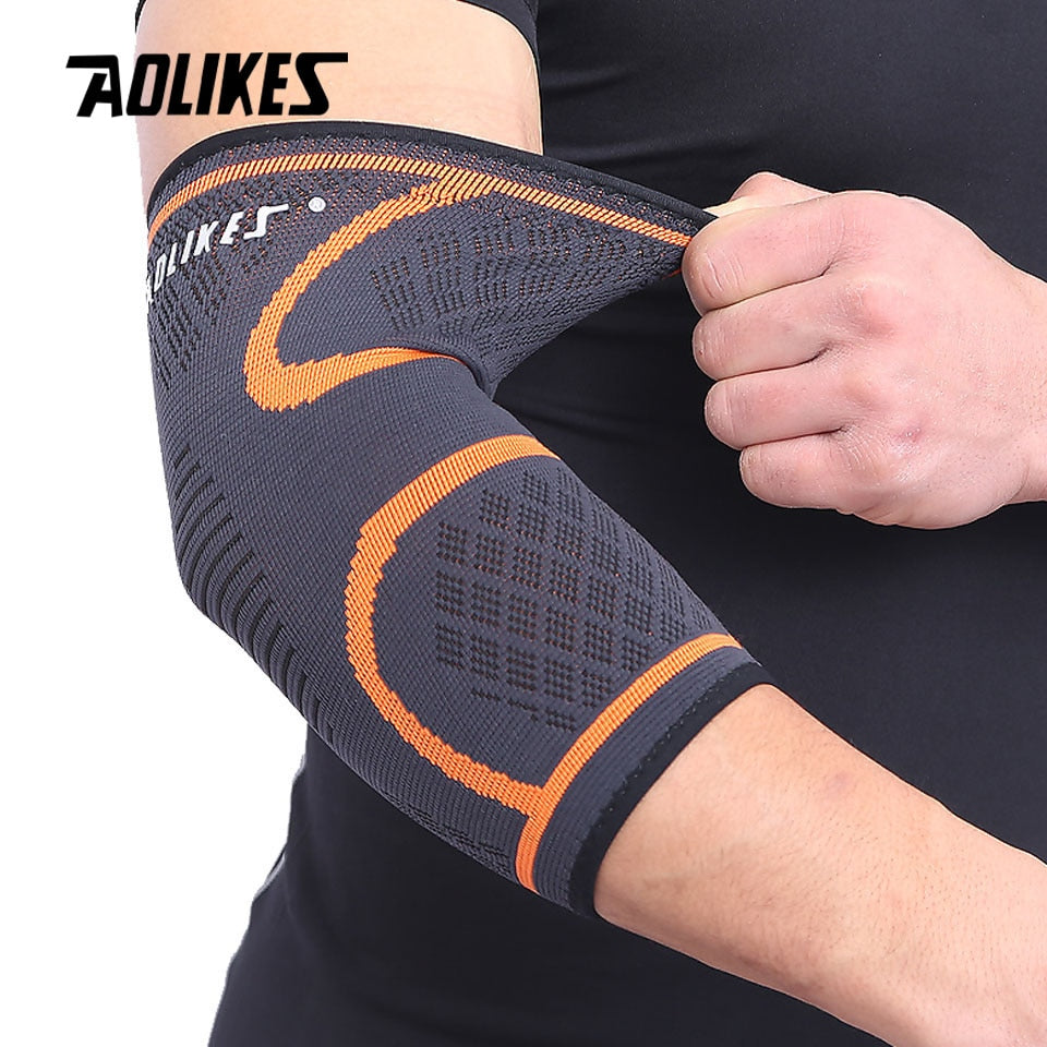 AOLIKES 1PCS Breathable Elbow Support Basketball Football Sports Safety Volleyball Elbow Pad Elastic Elbow Supporter - TIKIJTRONICS # 0