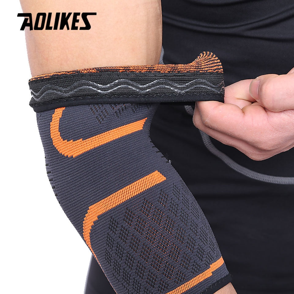 AOLIKES 1PCS Breathable Elbow Support Basketball Football Sports Safety Volleyball Elbow Pad Elastic Elbow Supporter - TIKIJTRONICS # 0