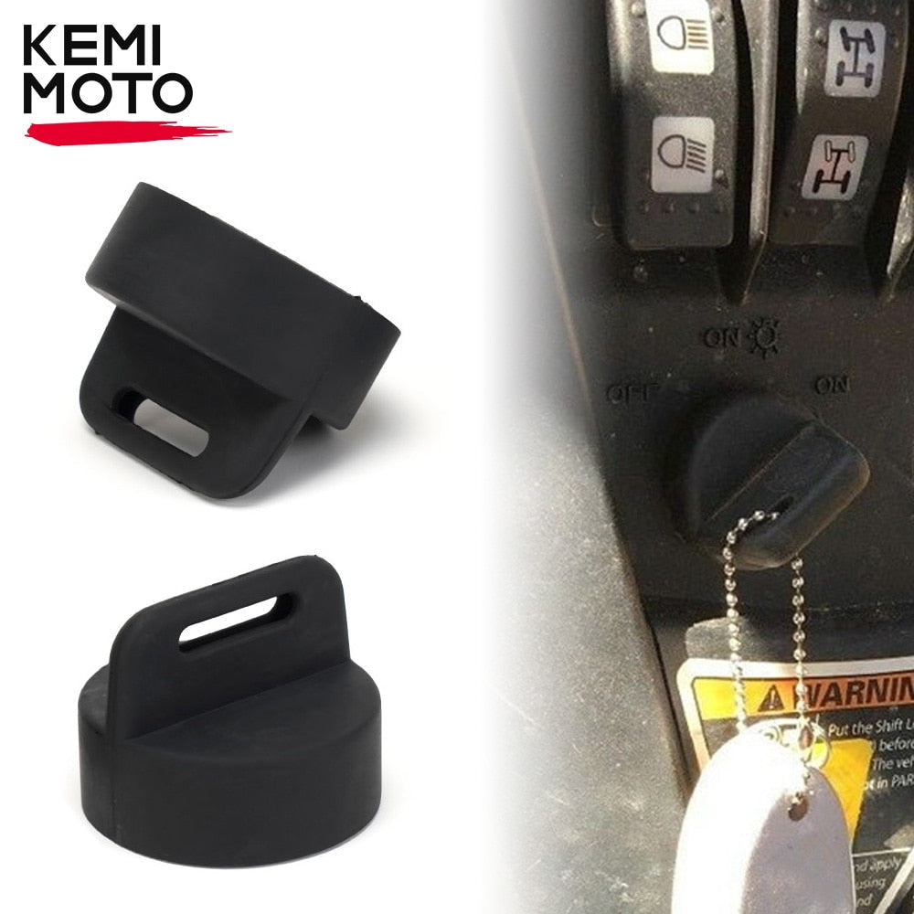 ATV Igntion Key Cover Keyswitch Rubber Compatible with Polaris Sportsman Scrambler Black Trail Boss for Can-Am Outlander MAX - TIKIJTRONICS 0 SPECIFICATIONSSpecial Features: Durable Key CoverOrigin: Mainland ChinaMaterial Type: RubberItem Width: 11cmItem Weight: 0.02kgItem Length: 13cmItem Height: 2.5cmItem Diameter: 0inchFor ATV Brand/Model: PolarisBrand Name: KEMiMOTO TIKIJTRONICS  (Store description)