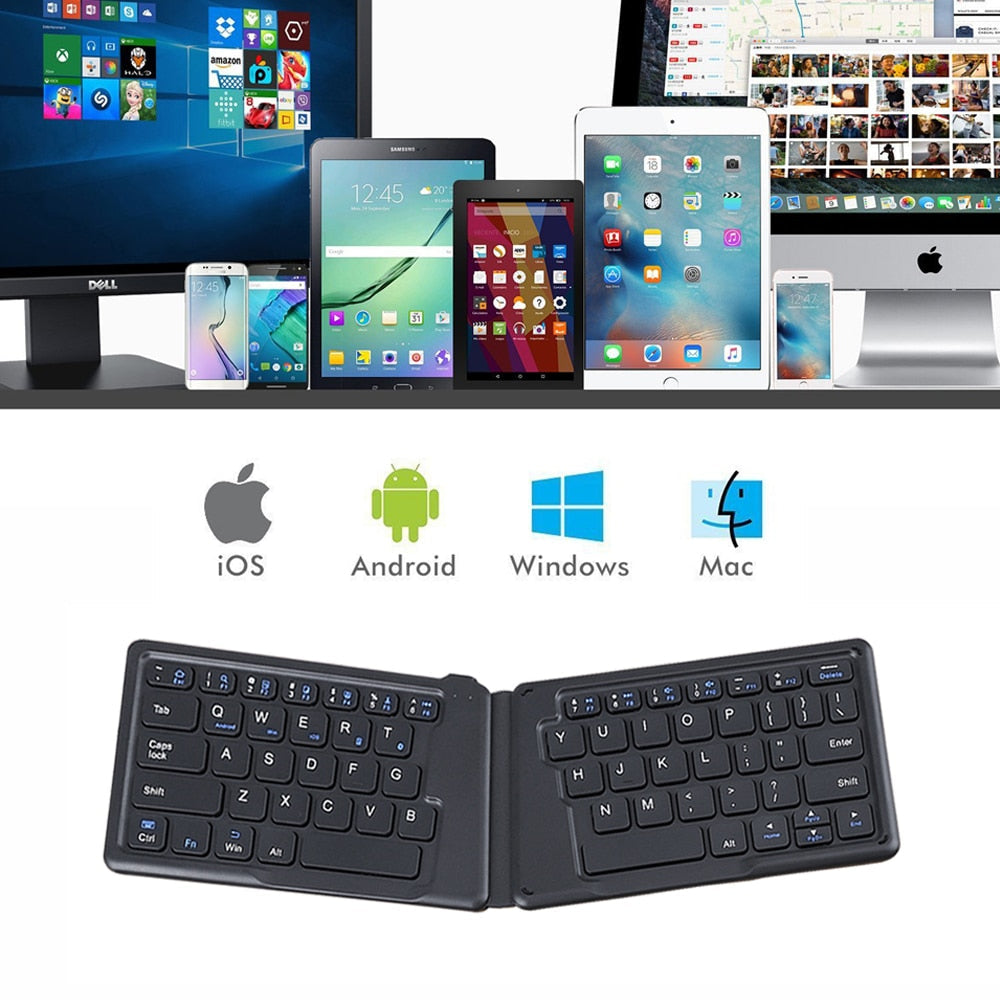 AVATTO A20 Portable Leather Folding Mini Bluetooth Keyboard Foldable Wireless Keypad for iphone,android phone,Tablet,ipad,PC - Premium 0 from TIKIJTRONICS - Just $24.91! Shop now at TIKIJTRONICS