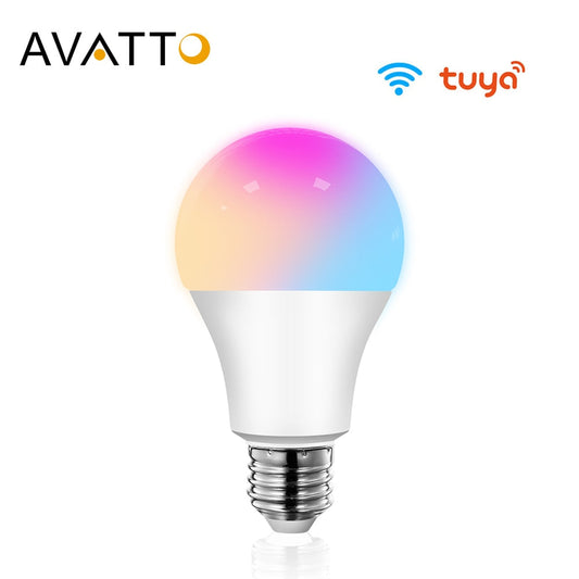 AVATTO Tuya 15W WiFi Smart Home Light Bulb, E27 RGB LED Lamp Dimmable with Smart Life APP, Voice Control for Google Home, Alexa - TIKIJTRONICS 0 SPECIFICATIONSState of Assembly: Ready-to-GoOrigin: Mainland ChinaModel Number: WB01Model Number: wifi light bulbCompatible: Google Assistant , AlexaCompatibility: All CompatibleColor temperature: Cold White / Warm WhiteCertification: CECamera Equipped: NoBrand Name: AVATTOAPP: Smart life / tuya TIKIJTRONICS  (Store description)