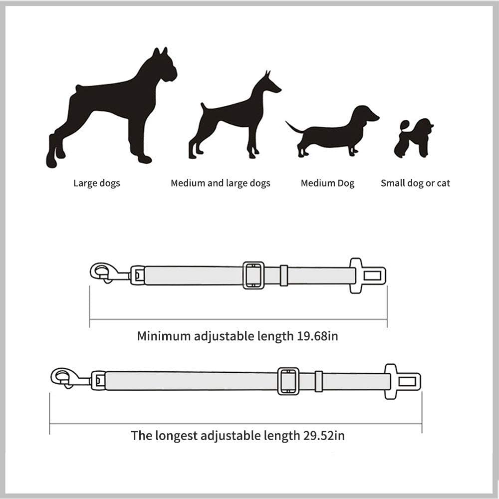 Adjustable Pet Cat Dog Car Seat  Belt Pet Seat Vehicle Dog Harness Lead Clip Safety Lever Traction Dog Collars Dog Accessoires - Premium 0 from TIKIJTRONICS - Just $1.04! Shop now at TIKIJTRONICS