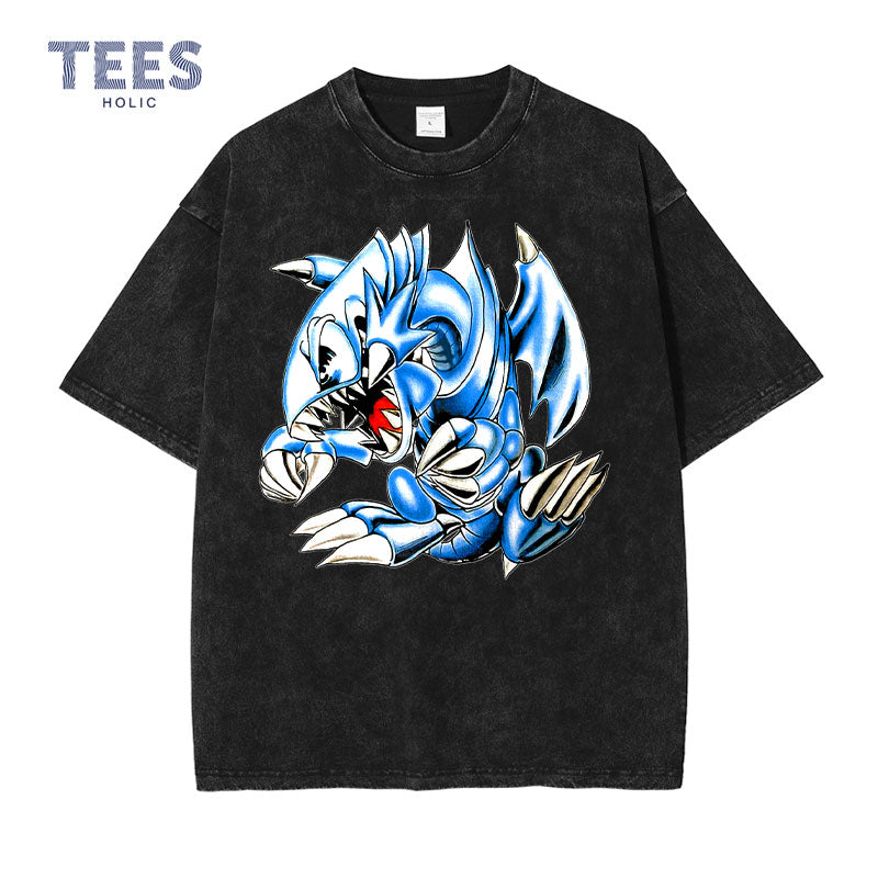 Anime Yu Gi Oh T Shirt Men Harajuku Blue Eyes White Dragon Graphic T-shirts Streetwear Casual Style Manga Tops Tees 100% Cotton - Premium 0 from TIKIJTRONICS - Just $22.15! Shop now at TIKIJTRONICS