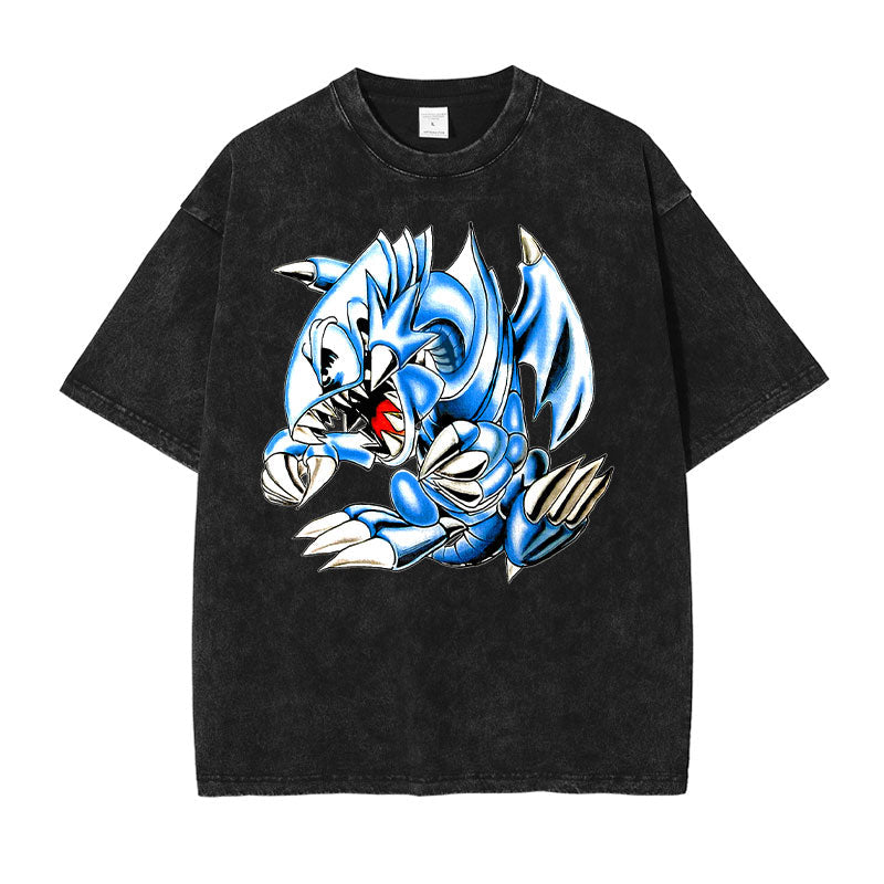 Anime Yu Gi Oh T Shirt Men Harajuku Blue Eyes White Dragon Graphic T-shirts Streetwear Casual Style Manga Tops Tees 100% Cotton - Premium 0 from TIKIJTRONICS - Just $22.15! Shop now at TIKIJTRONICS