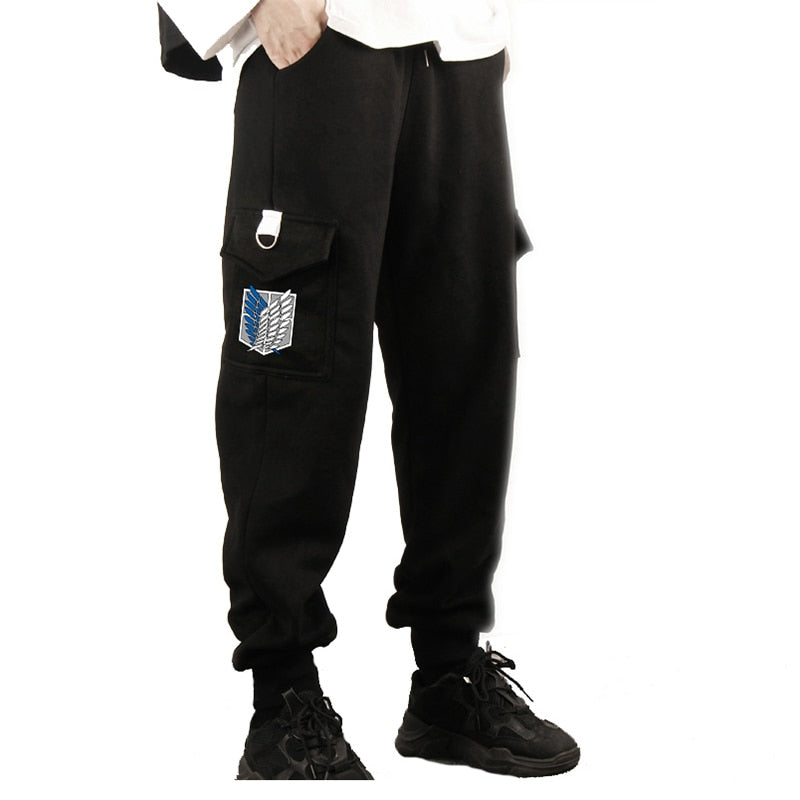 Anime Attack on Titan Sports Sweat Pants Shingeki No Kyojin Sweatpants Cosplay Costume Jogging Pants Men Women Trousers - TIKIJTRONICS 0 SPECIFICATIONSSpecial Use: CostumesSource Type: animeSource Countries: Japan and South KoreaOrigin: Mainland ChinaModel Number: PantsMaterial: Cotton , PolyesterItem Type: BottomsGender: UnisexDepartment Name: AdultComponents: PantsCharacters: Eren LeviCN: GuangdongBrand Name: Cute Unicorn TIKIJTRONICS  (Store description)