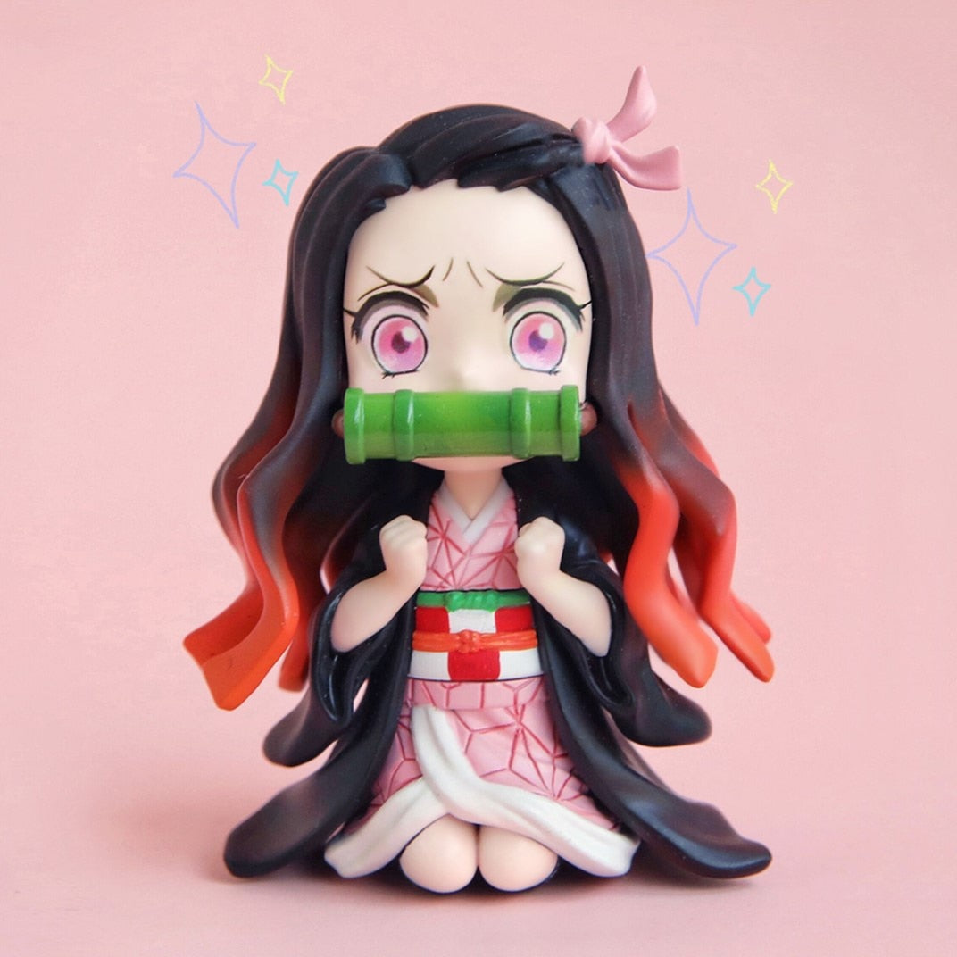 Anime GK Figure Demon Slayer Kimetsu No Yaiba Kamado Nezuko Agatsuma Zenitsu Cute Toys for Kids Collectible Model PVC Doll - TIKIJTRONICS # 0