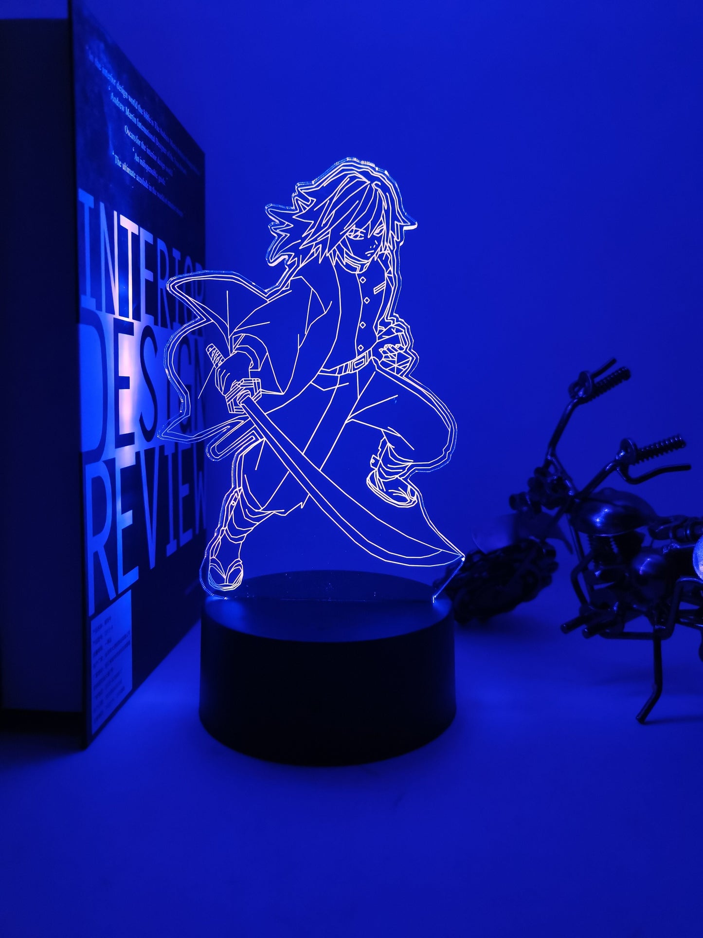 Anime Kimetsu No Yaiba Giyu Tomioka Light for Bedroom Decor Child Kids Birthday Gift Manga Gadget Giyuu Lamp Demon Slayer - TIKIJTRONICS # 0