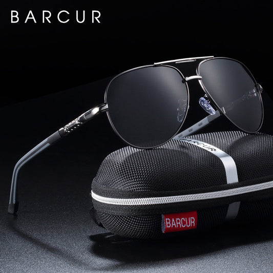 BARCUR Men sunglasses Polarized UV400 Protection Driving Sun Glasses Women Male Oculos de sol - TIKIJTRONICS 0 SPECIFICATIONSStyle: PilotOrigin: Mainland ChinaModel Number: BC8768Lenses Optical Attribute: MIRROR,UV400,POLARIZEDLenses Material: PolycarbonateLens Width: 63mmLens Height: 52mmItem Type: EyewearGender: MENFrame Material: Stainless SteelEyewear Type: SunglassesDepartment Name: AdultCertification: CEBrand Name: BARCUR TIKIJTRONICS  (Store description)