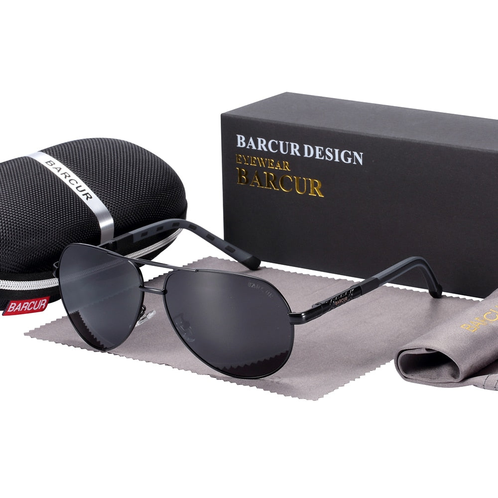 BARCUR Men sunglasses Polarized UV400 Protection Driving Sun Glasses Women Male Oculos de sol - TIKIJTRONICS 0 SPECIFICATIONSStyle: PilotOrigin: Mainland ChinaModel Number: BC8768Lenses Optical Attribute: MIRROR,UV400,POLARIZEDLenses Material: PolycarbonateLens Width: 63mmLens Height: 52mmItem Type: EyewearGender: MENFrame Material: Stainless SteelEyewear Type: SunglassesDepartment Name: AdultCertification: CEBrand Name: BARCUR TIKIJTRONICS  (Store description)