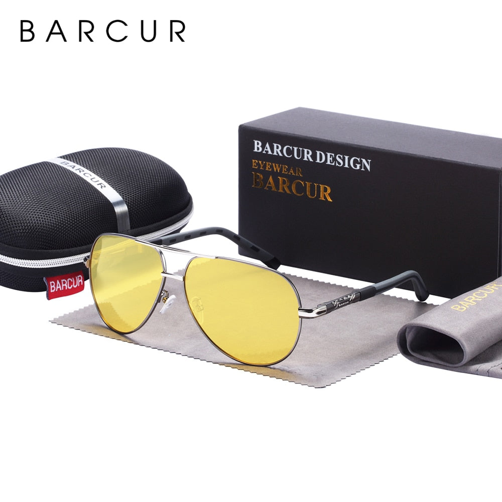 BARCUR Men sunglasses Polarized UV400 Protection Driving Sun Glasses Women Male Oculos de sol - TIKIJTRONICS 0 SPECIFICATIONSStyle: PilotOrigin: Mainland ChinaModel Number: BC8768Lenses Optical Attribute: MIRROR,UV400,POLARIZEDLenses Material: PolycarbonateLens Width: 63mmLens Height: 52mmItem Type: EyewearGender: MENFrame Material: Stainless SteelEyewear Type: SunglassesDepartment Name: AdultCertification: CEBrand Name: BARCUR TIKIJTRONICS  (Store description)