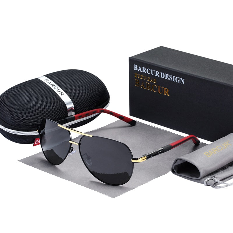 BARCUR Men sunglasses Polarized UV400 Protection Driving Sun Glasses Women Male Oculos de sol - TIKIJTRONICS 0 SPECIFICATIONSStyle: PilotOrigin: Mainland ChinaModel Number: BC8768Lenses Optical Attribute: MIRROR,UV400,POLARIZEDLenses Material: PolycarbonateLens Width: 63mmLens Height: 52mmItem Type: EyewearGender: MENFrame Material: Stainless SteelEyewear Type: SunglassesDepartment Name: AdultCertification: CEBrand Name: BARCUR TIKIJTRONICS  (Store description)