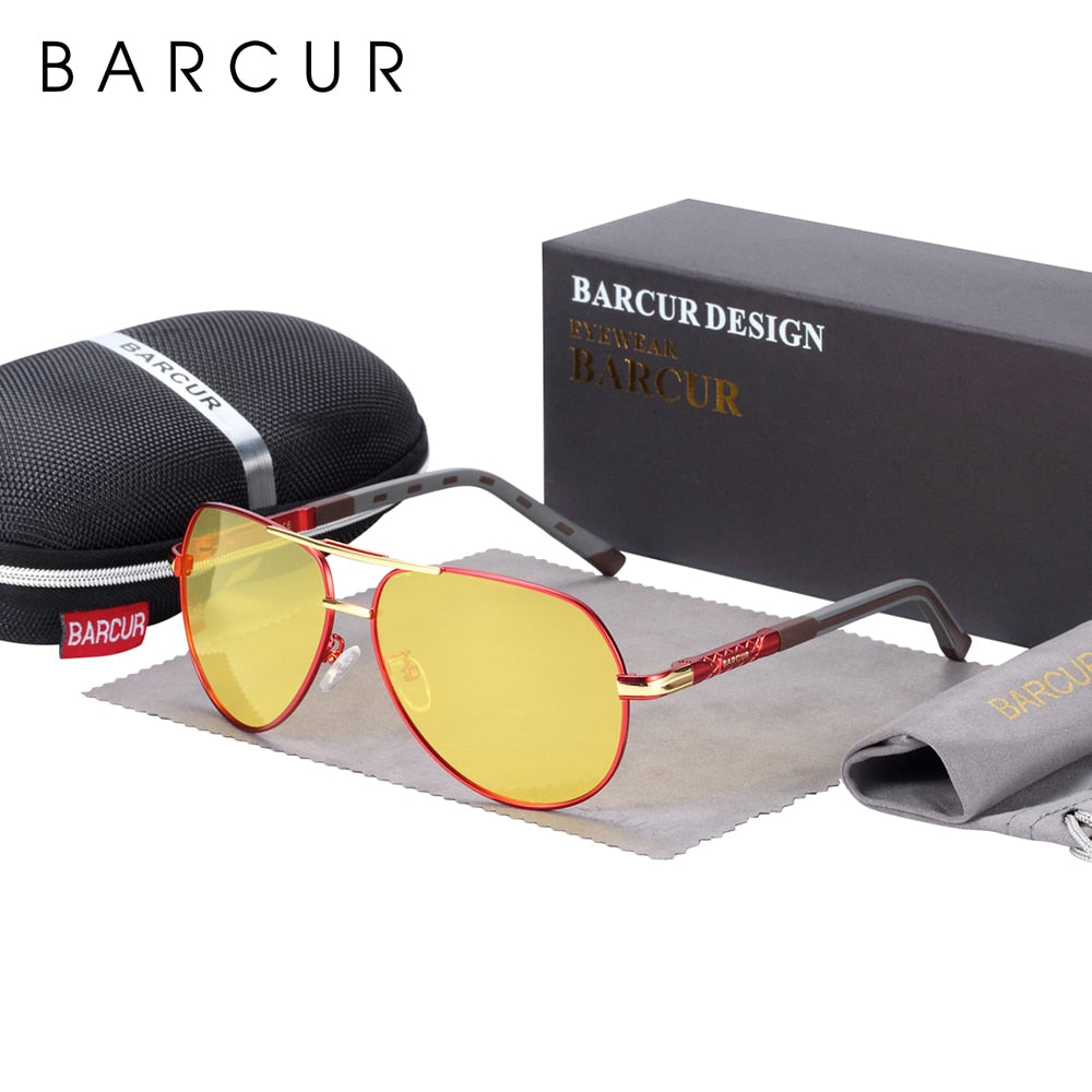 BARCUR Men sunglasses Polarized UV400 Protection Driving Sun Glasses Women Male Oculos de sol - TIKIJTRONICS 0 SPECIFICATIONSStyle: PilotOrigin: Mainland ChinaModel Number: BC8768Lenses Optical Attribute: MIRROR,UV400,POLARIZEDLenses Material: PolycarbonateLens Width: 63mmLens Height: 52mmItem Type: EyewearGender: MENFrame Material: Stainless SteelEyewear Type: SunglassesDepartment Name: AdultCertification: CEBrand Name: BARCUR TIKIJTRONICS  (Store description)