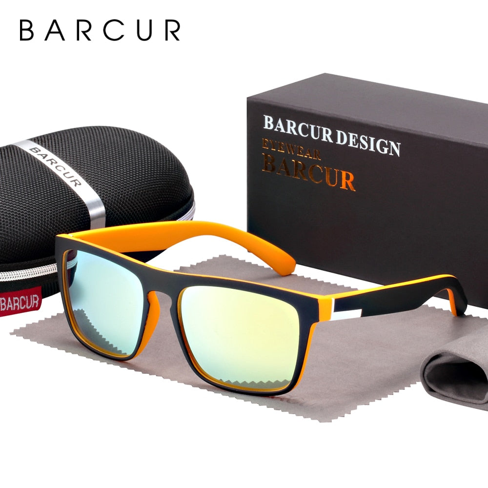 BARCUR NEW Polarized Sunglasses Men Driving Shades Male Sun Glasses For Men Oculos de sol - TIKIJTRONICS 0 SPECIFICATIONSStyle: SquareOrigin: Mainland ChinaModel Number: BC2120Lenses Optical Attribute: MIRROR,UV400,Anti-reflective,POLARIZEDLenses Material: PolycarbonateLens Width: 57mmLens Height: 45mmItem Type: EyewearGender: MENFrame Material: Plastic TitaniumEyewear Type: SunglassesDepartment Name: AdultCertification: CEBrand Name: BARCUR TIKIJTRONICS  (Store description)