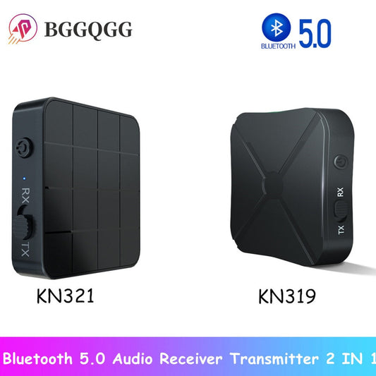 BGGQGG Bluetooth 5.0 4.2 Receiver and Transmitter Audio Music Stereo Wireless Adapter RCA 3.5MM AUX Jack For Speaker TV Car PC - TIKIJTRONICS 0 SPECIFICATIONSWireless Type: bluetoothSupport Memory Card: NoSupport Apt-x: NoSupport AAC: NoSound Track: DoublePackage: YesOrigin: Mainland ChinaModel Number: KN319 AND KN321Interface: 3.5mmContent: AUDIOCertification: CEBrand Name: BGGQGG TIKIJTRONICS  (Store description)