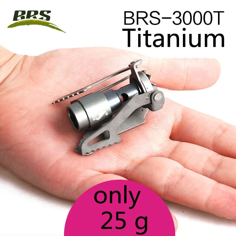 BRS-3000t Portable Mini Camping Titanium Stove Outdoor Gas Stove Survival Furnace Stove Pocket Picnic Cooking Gas Burner - TIKIJTRONICS # 0