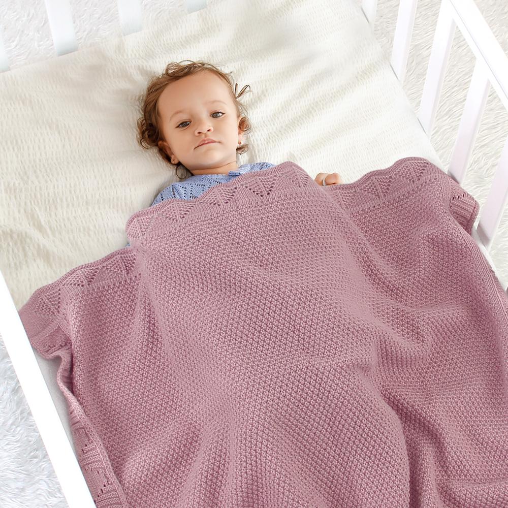 Baby Blankets Knitted Newborn Soft Warm Swaddle Wrap Sleep Sacks 100*80cm Kids Bath Towels Children Outdoor Stroller Accessories - Premium 0 from TIKIJTRONICS - Just $9.38! Shop now at TIKIJTRONICS