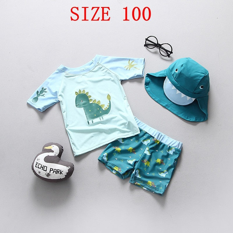 Baby Swimwear Dinosaur Print UPF50 Children's Swimsuit Separate Swimming Suit for Boy Bathing Clothes Toddler Boys Beachwear - Premium 0 from TIKIJTRONICS - Just $13.33! Shop now at TIKIJTRONICS