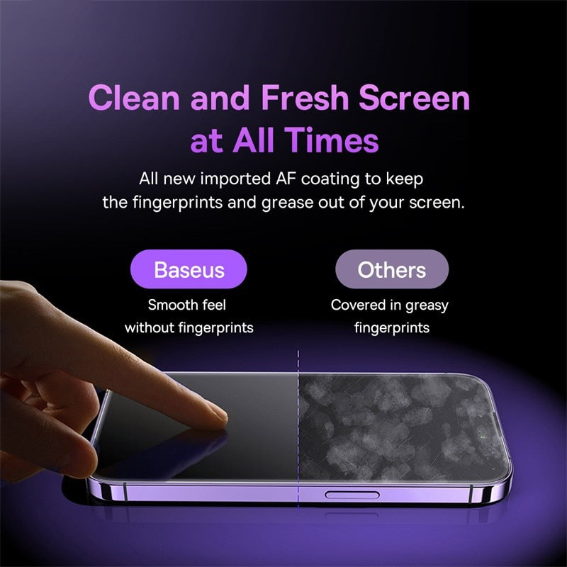 Baseus Tempered Glass For iPhone 14 13 12 11 Pro Max XR XS Screen Protector For iPhone 14 Pro Glass Full Cover Screen Protectors - TIKIJTRONICS # 0