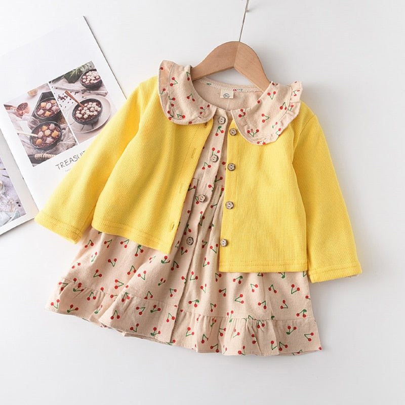 Bear Leader Girls Flowers Party Dress 2023 New Autumn Children Casual Costumes Kids Floral Vestidos Retro Todderl Baby Outfits - TIKIJTRONICS # 0