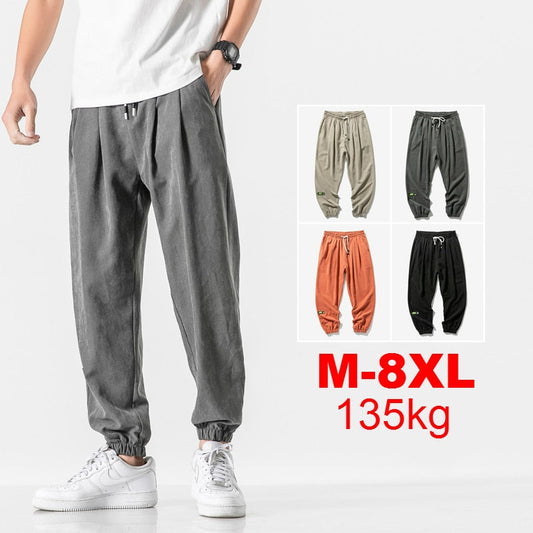 Big 5XL 6XL 7XL 8XL Men Casual New Solid Sweatpants Mens Hip Hop Casual Harem Pants Streetwear Male Trousers Plus Size Bottoms - TIKIJTRONICS # 0