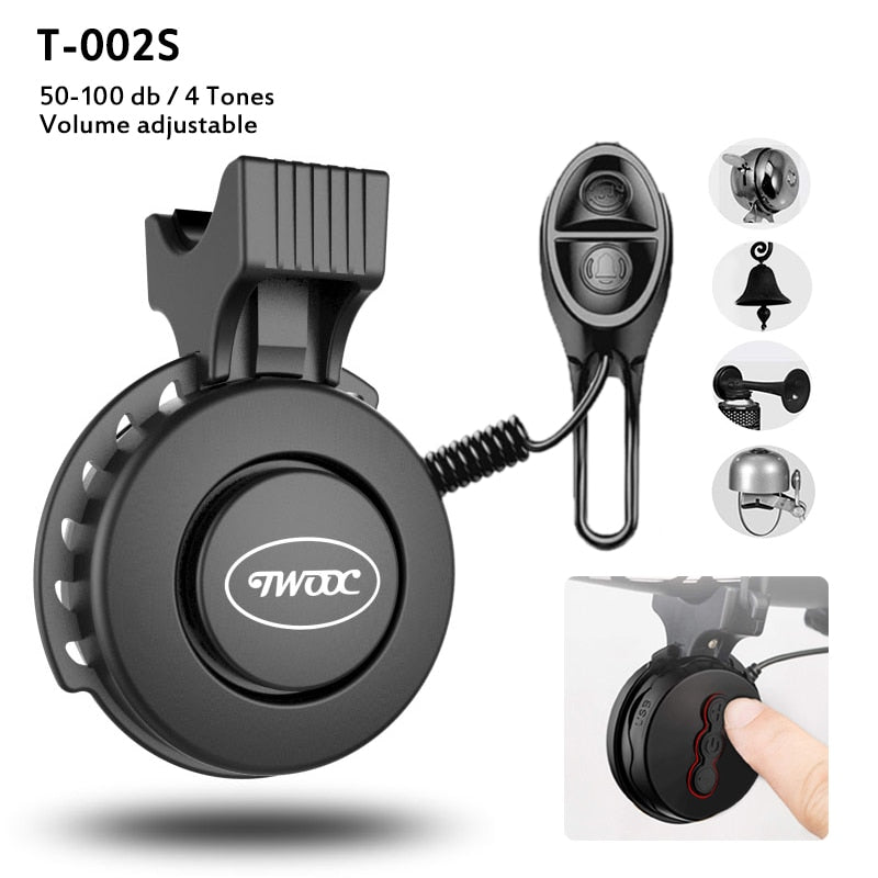 Bike Bell Charging Speaker USB Recharged Mini Electric Bike Horn 4 Modes Cycling Electric Bicycle Accessories for Scooter, MTB - Premium 0 from TIKIJTRONICS - Just $9.39! Shop now at TIKIJTRONICS