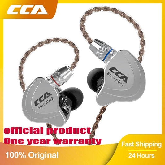 CCA C10 Headphones 4BA+1DD Hybrid Technology HiFi In Ear Music DJ Gamer Sport Earphone Active Noice Cancelling Monitor Headset - Premium 0 from TIKIJTRONICS - Just $11.99! Shop now at TIKIJTRONICS