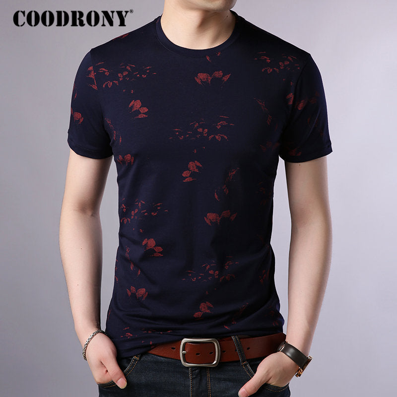 COODRONY T Shirt Men Cotton Men's Shirt 2019 Summer O-Neck T-shirt Men Streetwear Short Sleeve Tee Shirt Homme Floral Top S95014 - TIKIJTRONICS 0 SPECIFICATIONSTops Type: TeesStyle: CasualSleeve Style: NormalSleeve Length(cm): ShortSale by Pack: NoPattern Type: FloralMaterial: Polyester,CottonItem Type: TopsHooded: NoGender: MENFabric Type: KnittedCollar: O-NeckBrand Name: COODRONY TIKIJTRONICS  (Store description)