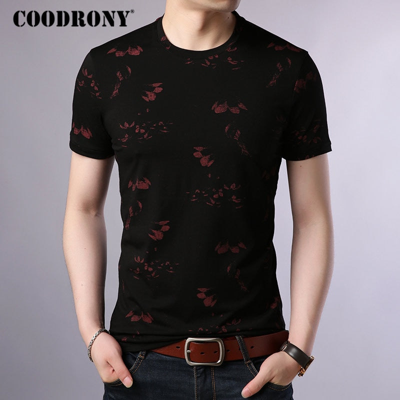 COODRONY T Shirt Men Cotton Men's Shirt 2019 Summer O-Neck T-shirt Men Streetwear Short Sleeve Tee Shirt Homme Floral Top S95014 - TIKIJTRONICS 0 SPECIFICATIONSTops Type: TeesStyle: CasualSleeve Style: NormalSleeve Length(cm): ShortSale by Pack: NoPattern Type: FloralMaterial: Polyester,CottonItem Type: TopsHooded: NoGender: MENFabric Type: KnittedCollar: O-NeckBrand Name: COODRONY TIKIJTRONICS  (Store description)