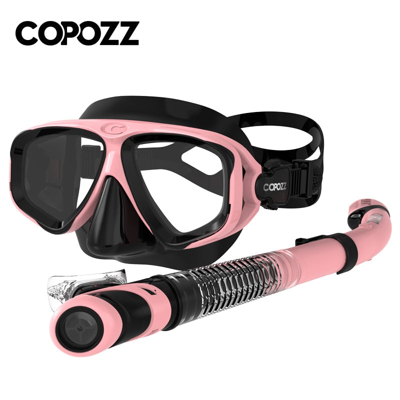 COPOZZ 2023 Scuba Diving Mask Set Anti Fog Goggles with Snorkel Glasses Tube Adjustable Strap for Women Men Adult Swimming Mask - TIKIJTRONICS # 0